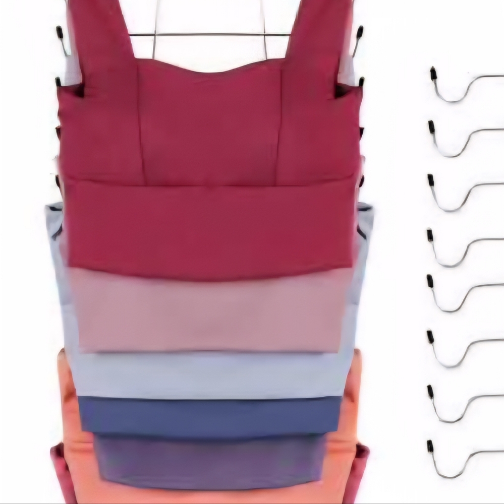 2-Pack Chrome Closet Organizers Storage Solution, Hang 8 Items In One Space X2